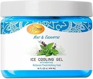 SPA REDI - Massage Cooling Gel for Pedicure, Mint and Eucalyptus Oil with Menthol 16 Oz, Peppermint 