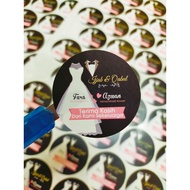STICKER WEDDING DOOR GIFT,  STICKER KENDURI KAHWIN, STICKER DOORGIFT, AQIQAH, BERENDOI, BERTUNANG, B