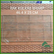 Rak Kulkas Sharp Tempered Glass 1 pintu dan 2 pintu SIDOARJO