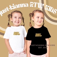 Kids Daily Grind Gold Cotton Spandex Tshirt 1-15 years old S M L XL