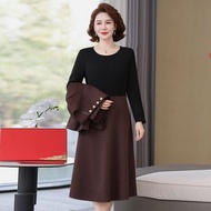 媽媽春裝婚宴禮服套裝高貴年輕喜婆婆兩件套婚禮喜服平時可穿