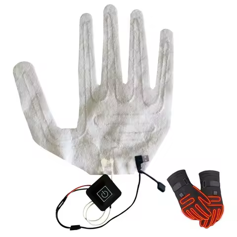 1PC Winter Outdoor Warm Heater 5V Shoes Gloves USB 5V 5-finger Type Electric Heated Pads For Winter 