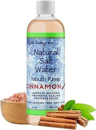 Dale Audrey | Pink Himalayan Salt Water Rinse | Natural Mouthwash | Cinnamon | Healthy Gums, Bleeding Gums, 16 oz.