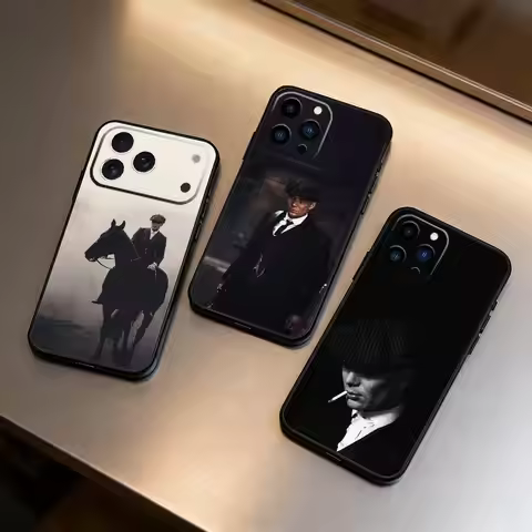 T-Peaky Blinders Cool Phone Case For iPhone 17 16 15 14 13 12 Max Plus Silicone Black Cover