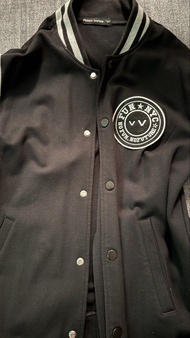 Meters/bonwe Vintage黑色棒球外套