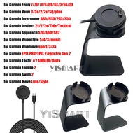 Charger Stand Holder for Garmin Fenix 7 6 5 Instinct Vivoactive Venu USB Charging Cable Dock for For