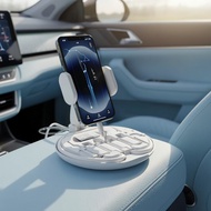 60W PD Fast Charging Cable for USB-A, B, C, with Built-in Phone Holder and Travel Storage Solution