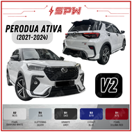 Perodua Ativa (2021-2024) V2 Gear Up Bodykit GU Body Kit Front Bumper Side Skirt Rear Bumper ABS Spo