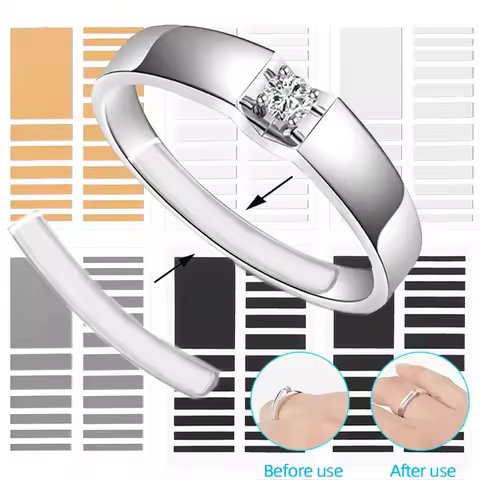 18Pcs/set Silicone Invisible Clear Ring Adjuster Resizer Loose Rings Reducer Ring Fit Any Rings Jewe