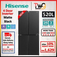 【Great discount】Hisense 520L 4 Door Inverter Fridge Refrigerator RQ555N4ABN