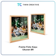 Minimalist Dutch Teak Table Frame Certificate Photo Frame Wall Display Decoration 25,4x23,3 cm - 8R 