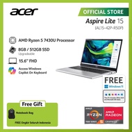 ACER LAPTOP ASPIRE LITE 15 AL15-42P-R50P 15.6" FHD AMD RYZEN 5 7430U RAM 8GB STORAGE 512GB SSD AMD R