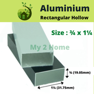 3/4 x 1 1/4 Aluminium Hollow Rectangular Hollow / Bar Berongga Aluminium 长方通 -2ft/ 4ft/ 6ft/ 8ft My2
