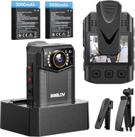 BOBLOV กล้องตำรวจ B4K6 Body Police Camera 2ชิ้นแบตเตอรี่3000MAh 128GB HD 4K พร้อมการติดตาม GPS สะดวก
