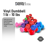 Vinyl Dumbbell 1lb–10lbs for Home Exercise & Training Home Gym Hand Weights