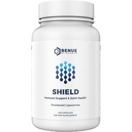 Renue By Science Shield | Liposomal Vitamin C CaAKG P.E.A Hyaluronic Acid Supplement | 120 Capsules 