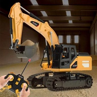 RC Excavator Dumper Kereta 2.4G Alat Kawalan Jauh Kejuruteraan Crawler Trak Jengkaut Mainan untuk Ka