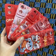 Red dragon flexible back cover for Oppo A57 A77S CNY 2024 protects the camera