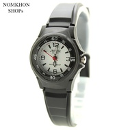 AOPOL นาฬิกาผู้หญิง สายยางและซิลิโคน PU อย่างดี ทรงกลม หน้าปัดนาฬิกาสไตล์คลาสสิค ระบบเข็ม APL-004-00