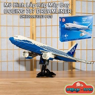 Đồ Chơi Lắp Ráp Xếp Hình Mô Hình Máy Bay Chở Khách AirPlant Boeing 787 Dreamliner DK80009 Với 1353 M