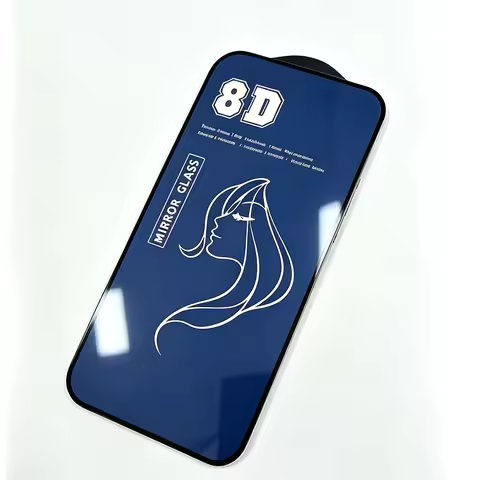 8D Mirror 9H Tempered Glass for iPhone 18 Pro Max Screen Protectors Full Cover Protective Film For i