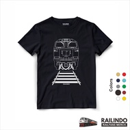 Railindo - Railfans Train Adult T-Shirt - The Puongs Locomotive CC206