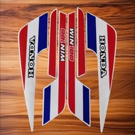 MERAH WIN PART STRIPING STICKER LIS LES POLET HONDA win 100 91 1991 red and white Quality standard b