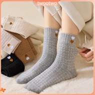 [twootwo]  Thick Warm Socks Cozy Winter Socks Women’s Fleece-lined Winter Socks Thick Warm Thermal B
