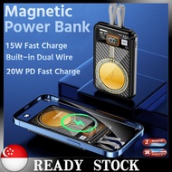 🇸🇬 [In Stock]Magnetic Power Bank 15000mAh 15W/PD22.5W Fast Charging Wireless Mini PowerBank Portable