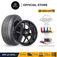 [Package Set] New Sport Rim BBS FI-R 17 inch 8j 4x100 4x114.3 with New Tyre Mr Wheel FIR Myvi Alza C