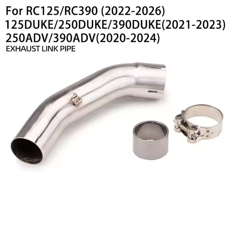 RC390 Exhaust Adapter Middle Link Pipe for RC125 RC390 125DUKE 250DUKE 390DUKE 250ADV 390ADV 51MM Mo