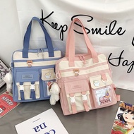 FB3 Shoulder Bag Canvas Bag Women's Crossbody Bag Large Capacity Student Class Portable Book Bag Mak