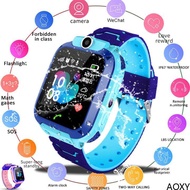 Q12 Kids Smart Watch Waterproof Android LBS Tracker SOS Calling Phone Watch for Children Girls Boys【AOXY】