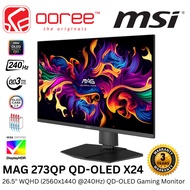 MSI 26.5" MAG 273QP QD-OLED X24 WQHD (2560X1440 @240HZ) LCD GAMING MONITOR (0.03MS, INPUT: HDMI+ DP,