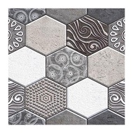 3D Gray Tone Hexagon Wall Sticker Self Adhesive 3D PVC Wall Panel Hexagon Wallpaper,DIY Backsplash Kitchen Wall Sticker Decoration Home Wall Decor 30*30cm