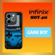 CUSTOM CASE GLOSSY [ PF89 ] ALL TYPE INFINIX HOT 40i MOTIF GAME BOY VINTAGE GAMER