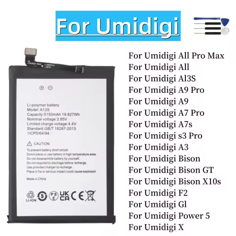 2024 NEW Battery For UMI Umidigi A11 A13S A11 Pro Max A7 Pro A7S A9 Pro S3 Pro A3 Bison GT X10S F2 G
