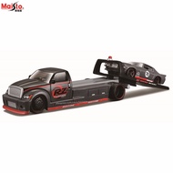 708Maisto 1:64 FLATBED/1988 BMW M3 E30 1965 FORD MUSTANG Elite Transport Die-Casting Car Model Colle