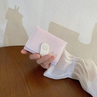 Korean Cute Trifold Short Wallet Student Cartoon Girlish Cat Coin Purse Women Multi-card Slot Card H