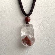 招財貔貅項鍊 金字塔紅幽靈貔貅 招財 防小人 紅幽靈項鍊 水晶