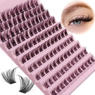 D Curl Eyelash Extensions 120 Pcs , Volume Cluster Lashes for DIY Home Use, Professional Look