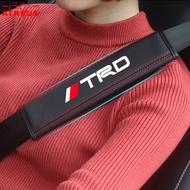 2Pcs Toyota TRD Universal Car Safety Seat Belt Cover Leather Safety Belts Shoulder Protection For To