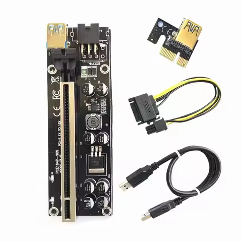 VER009S USB 3.0 PCI-E Riser VER 009S Express 1X 4x 8x 16x Extender Riser Adapter Card SATA 15pin To 