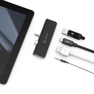 ADAM 亞果元素 CASA Hub S4 USB-C 四合一 Microsoft Surface Go 集線器 黑銀