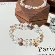 月下街角///星輝骨幹 藍針水晶 白水晶 黑金超拉長煙紫螢石月光