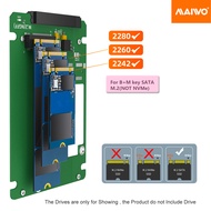 External SATA M.2 to 22pin SATA Adapter Convert M2 SSD to 2.5inch SATA SSD compatible B+M key M2 siz