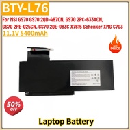 High Quality BTY-L76 Laptop Battery 11.1V 5400mAh For MSI GS70 2PC-633XCN 2QE-083C  2PE-025CN  2QD-4