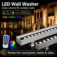 Outdoor LED Wall Washer Light RGB Facade Lighting Waterproof Landscape Lamp with Remote Control