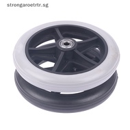 Strongaroetrtr 6 Inch Wheels Smooth Flexible Heavy Duty Wheelchair Front Castor Solid Tire Wheel Wheelchair Replacement Parts SG