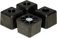 8 Pack - Large Square Cube Rubber Feet Bumpers – 1.125" H x 1.5" W – Heavy-Duty, Non-Marking – Indoo